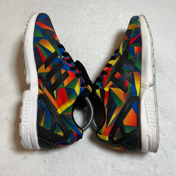 Adidas Mens ZX Flux Torsion Macro Prism Geometric Sneakers Size 8 Multicolor main image 7